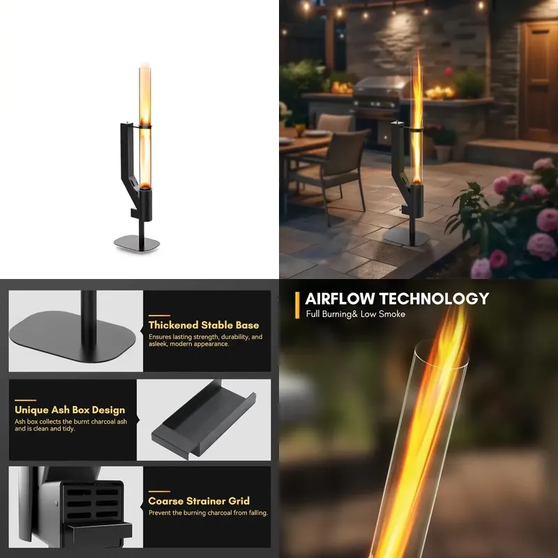 Outdoor Camping Heater - Grzejnik tarasowy na pellet z szklanym