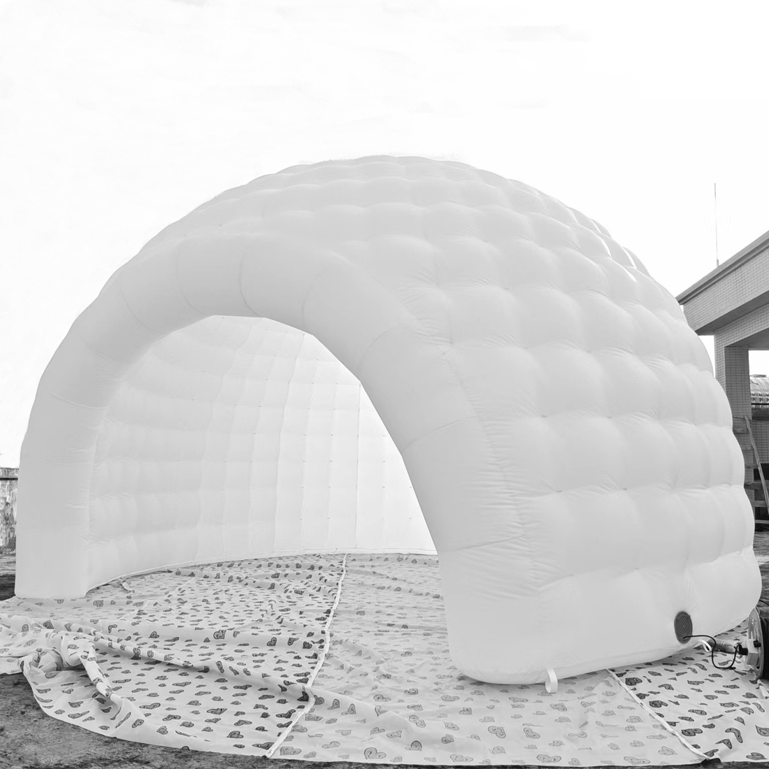 Outdoor Camping Dome - Przenośny LED nadmuchiwany namiot kopułkowy igloo