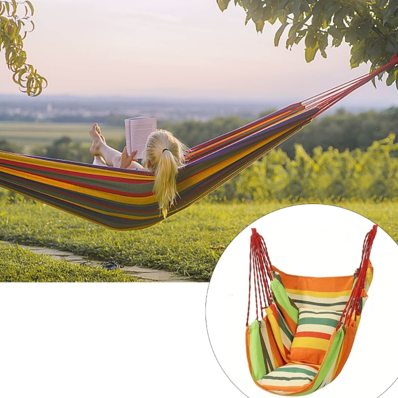 Quality Outdoor Camping Chairs - Ergonomiczne krzesło wiszące z odpinanymi poduszkami