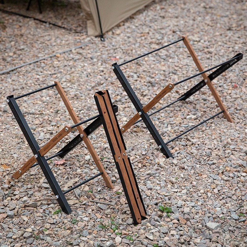 Outdoor Camping Cooking Table - Przenośne Składane Stoły Kempingowe Kosz Wielowarstwowy