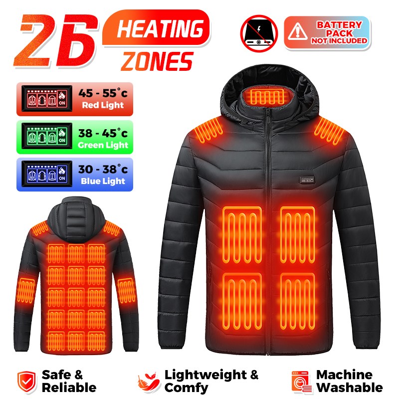 Outdoor Camping Heater - Kurtka z podgrzewanymi elementami, 26 stref