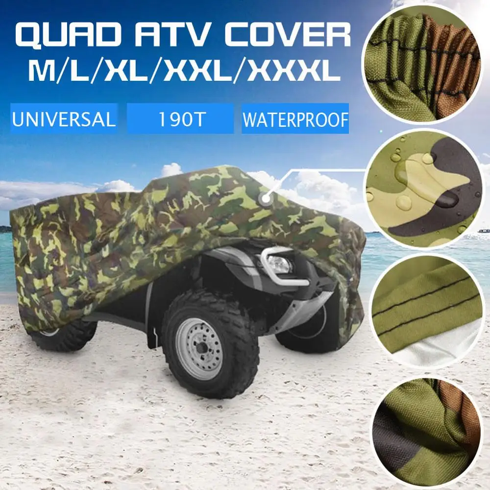 Camping Quad - Wodoodporny pokrowiec motocyklowy 190T w kamuflażu,