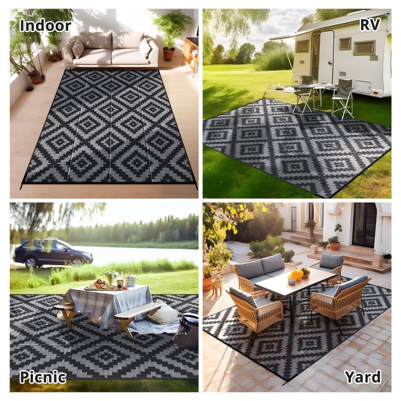 Outdoor Camping Rugs 9X18 - Dwustronne dywany ogrodowe 5x8 6x9 9x12