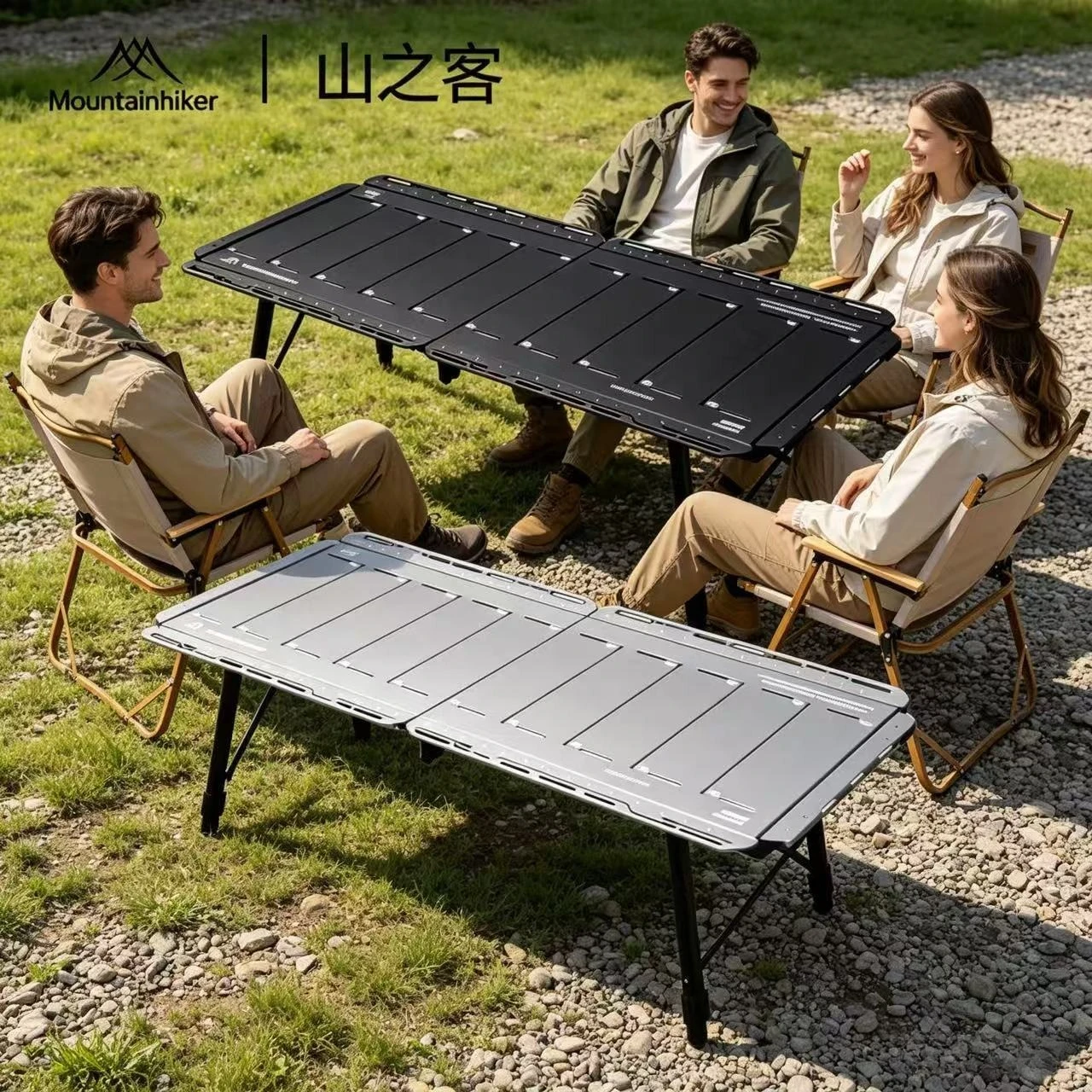 Outdoor Camping Cooking Table - MOUNTAINHIKER Nowy Stół IGT 5-elementowy, Stół