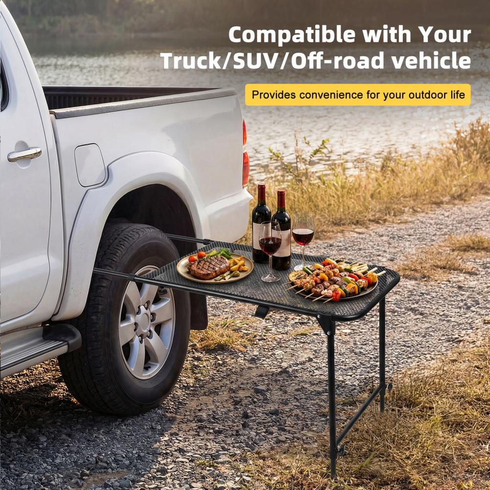 Outdoor Camping Cooking Table - Stolik kempingowy montowany na oponie, stalowy