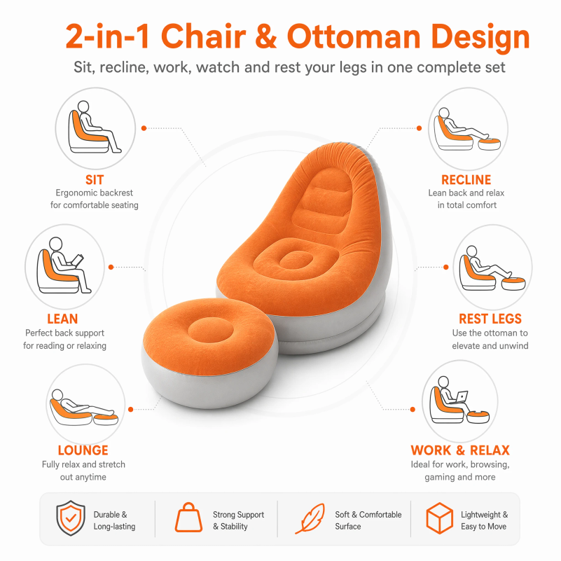 Nadmuchiwany zestaw wypoczynko – Outdoor Camping Table And Chairs recenzja i cena