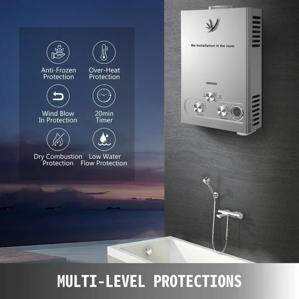 Podgrzewacz wody SIHAO LPG 6L  – Outdoor Camping Water Heater recenzja i cena