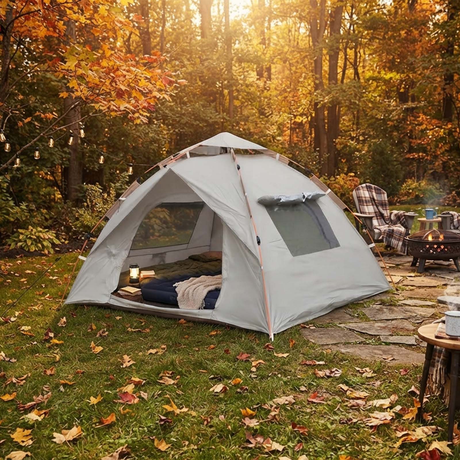 Szary namiot kempingowy typu p – Outdoor Camping Dome recenzja i cena