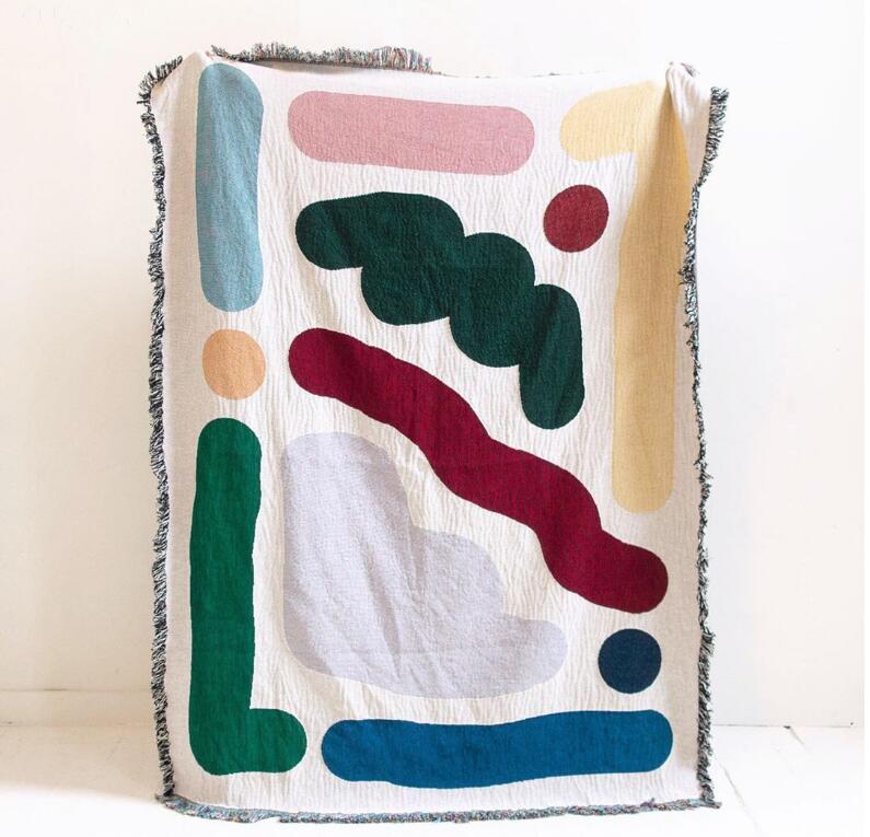 Kolorowe linie bawełna podróż  – Outdoor Camping Rug recenzja i cena