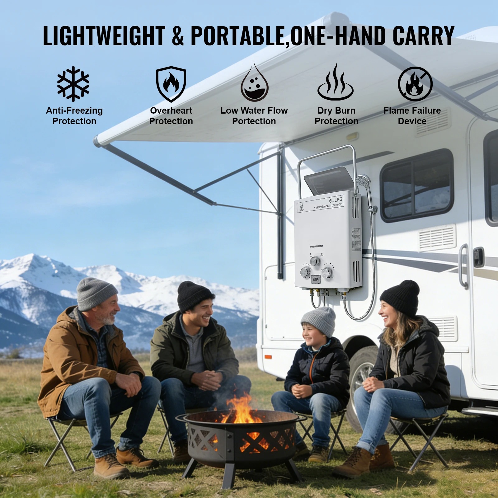 Podgrzewacz wody na gaz LPG |  – Outdoor Camping Water Heater recenzja i cena