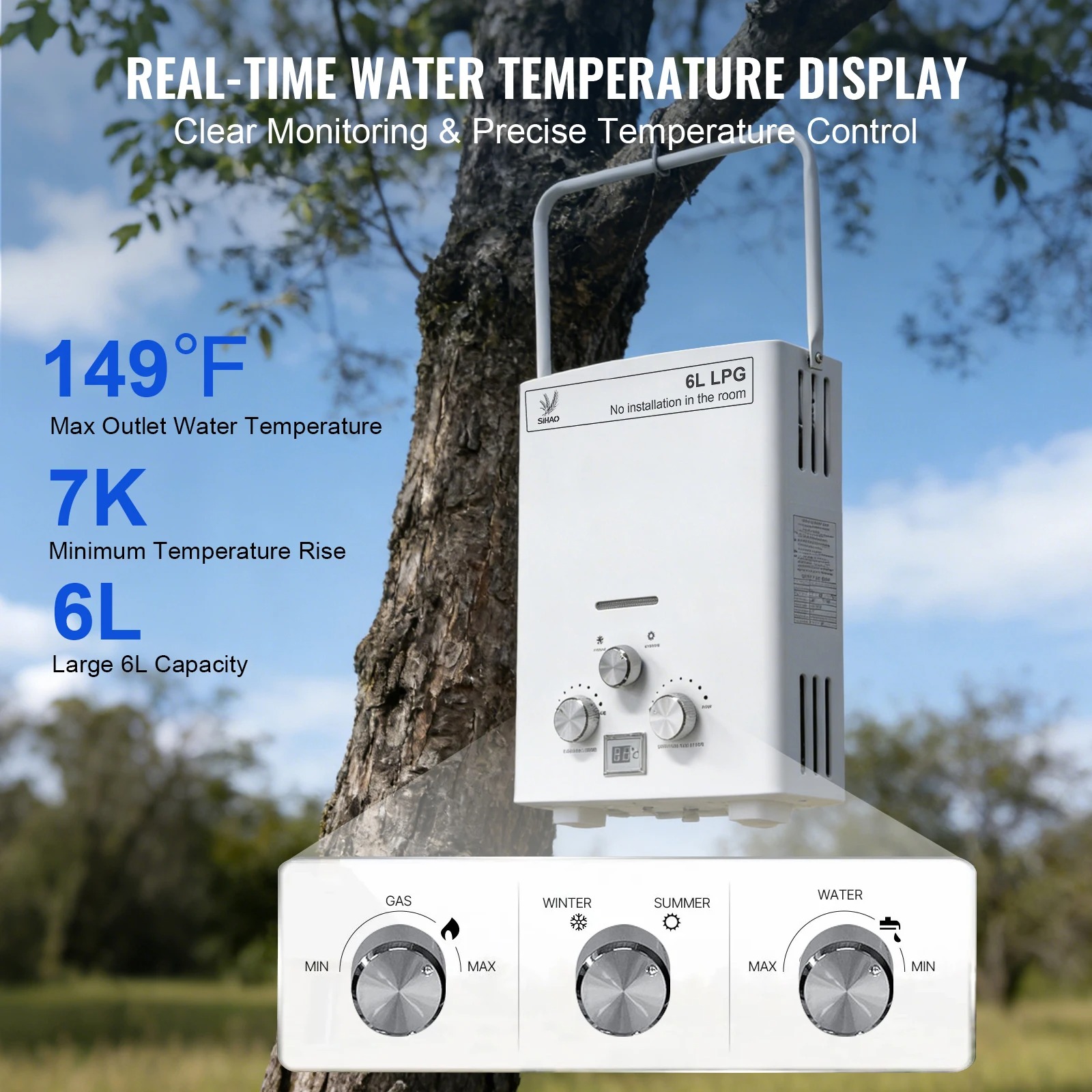 Podgrzewacz wody na gaz LPG |  – Outdoor Camping Water Heater recenzja i cena