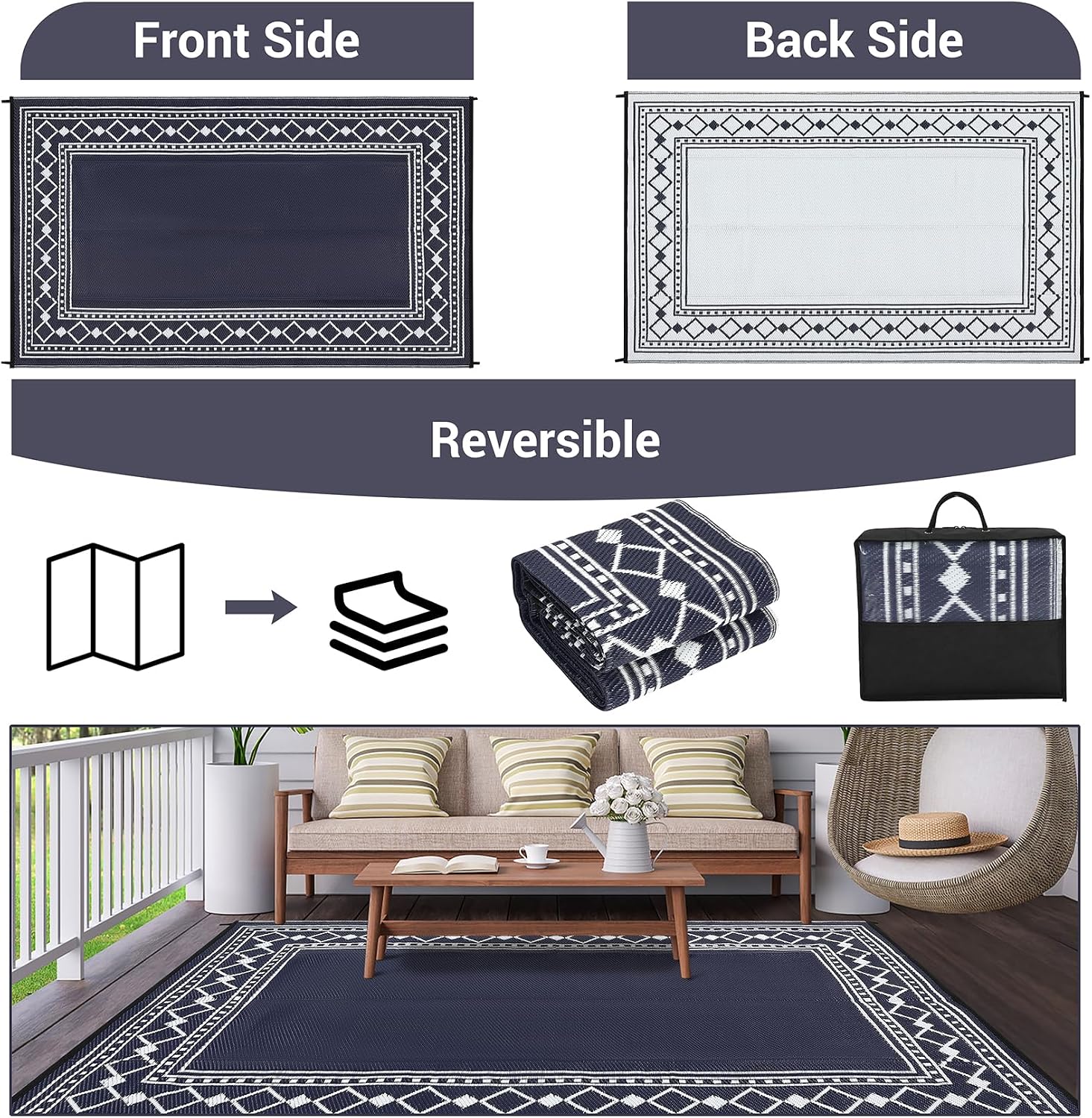 Garvee 9x18/8X10FT Wodoodporny – Outdoor Camping Rugs 9X18 recenzja i cena